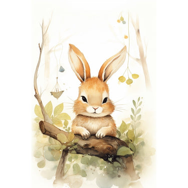 Bunny Watercolor Canvas